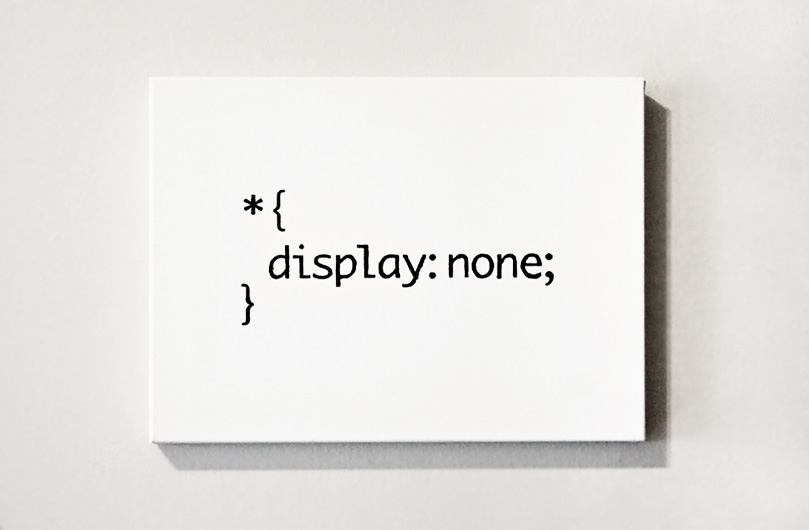 display:none